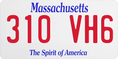 MA license plate 310VH6