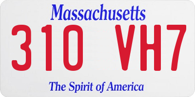 MA license plate 310VH7