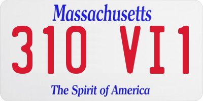 MA license plate 310VI1