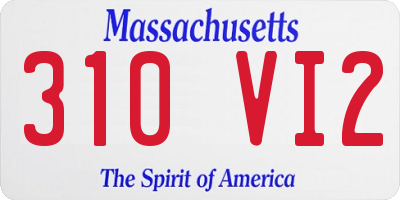 MA license plate 310VI2