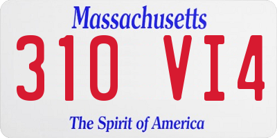 MA license plate 310VI4