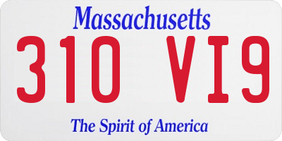 MA license plate 310VI9