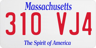 MA license plate 310VJ4