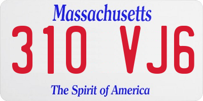 MA license plate 310VJ6