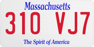 MA license plate 310VJ7
