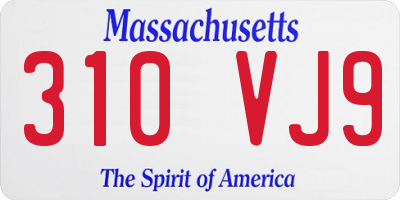 MA license plate 310VJ9