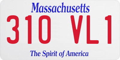 MA license plate 310VL1