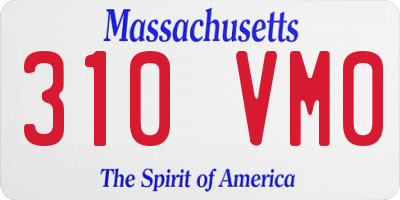 MA license plate 310VM0