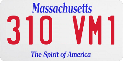 MA license plate 310VM1