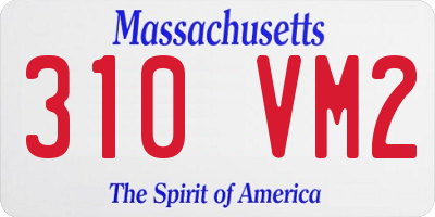 MA license plate 310VM2