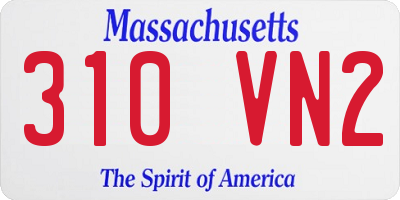 MA license plate 310VN2