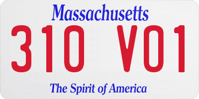 MA license plate 310VO1