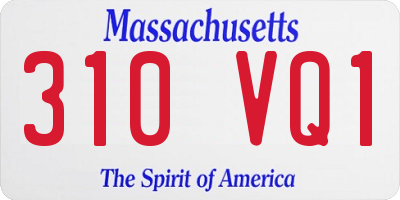 MA license plate 310VQ1