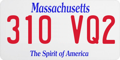 MA license plate 310VQ2