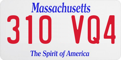 MA license plate 310VQ4