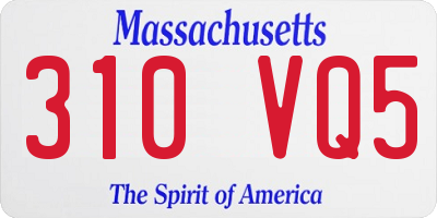 MA license plate 310VQ5