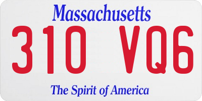 MA license plate 310VQ6