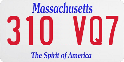 MA license plate 310VQ7
