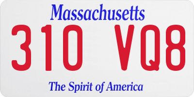 MA license plate 310VQ8
