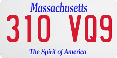 MA license plate 310VQ9