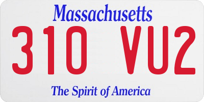 MA license plate 310VU2