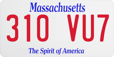 MA license plate 310VU7