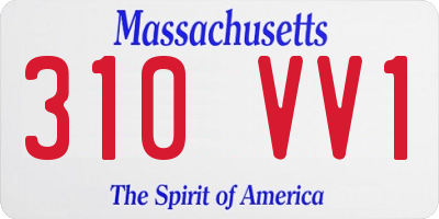 MA license plate 310VV1
