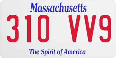 MA license plate 310VV9