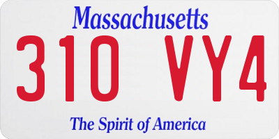 MA license plate 310VY4