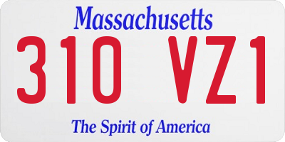 MA license plate 310VZ1