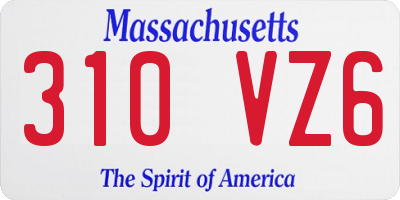 MA license plate 310VZ6