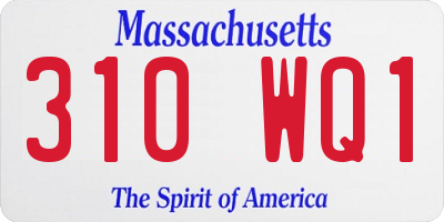 MA license plate 310WQ1