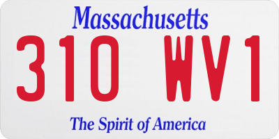 MA license plate 310WV1