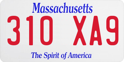 MA license plate 310XA9