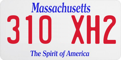 MA license plate 310XH2