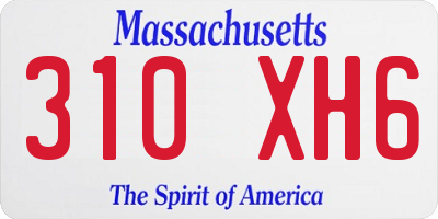 MA license plate 310XH6