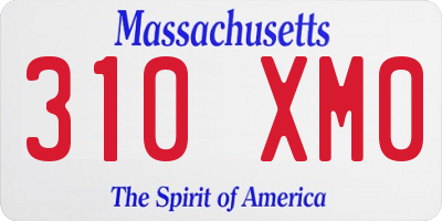 MA license plate 310XM0