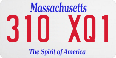 MA license plate 310XQ1