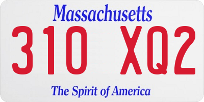 MA license plate 310XQ2