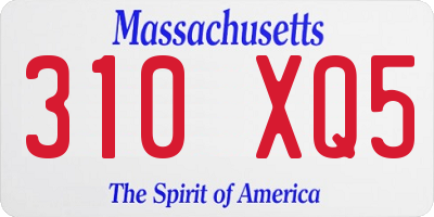 MA license plate 310XQ5