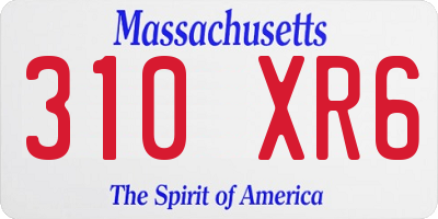 MA license plate 310XR6