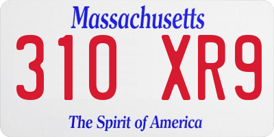 MA license plate 310XR9