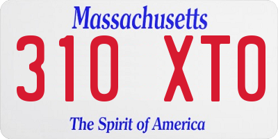 MA license plate 310XT0