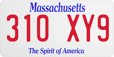 MA license plate 310XY9