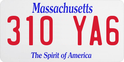 MA license plate 310YA6
