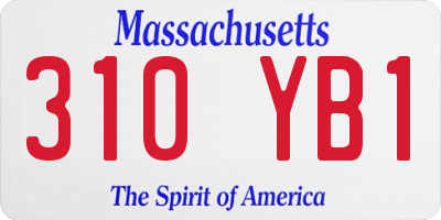 MA license plate 310YB1