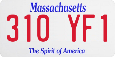 MA license plate 310YF1