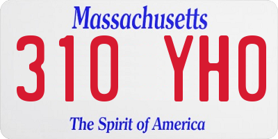 MA license plate 310YH0