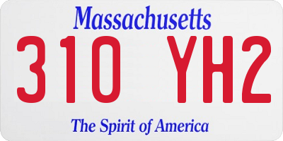 MA license plate 310YH2