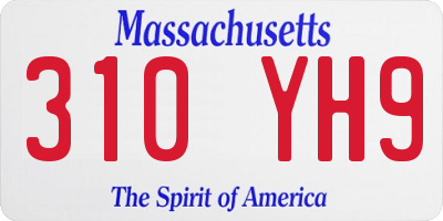 MA license plate 310YH9